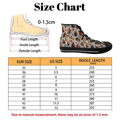 21 Bigfoot Sasquatch, Women’s High Top Canvas Shoes