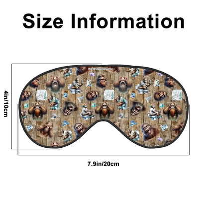 Sleep Mask with Adjustable Buckle, Sasquatch Designs