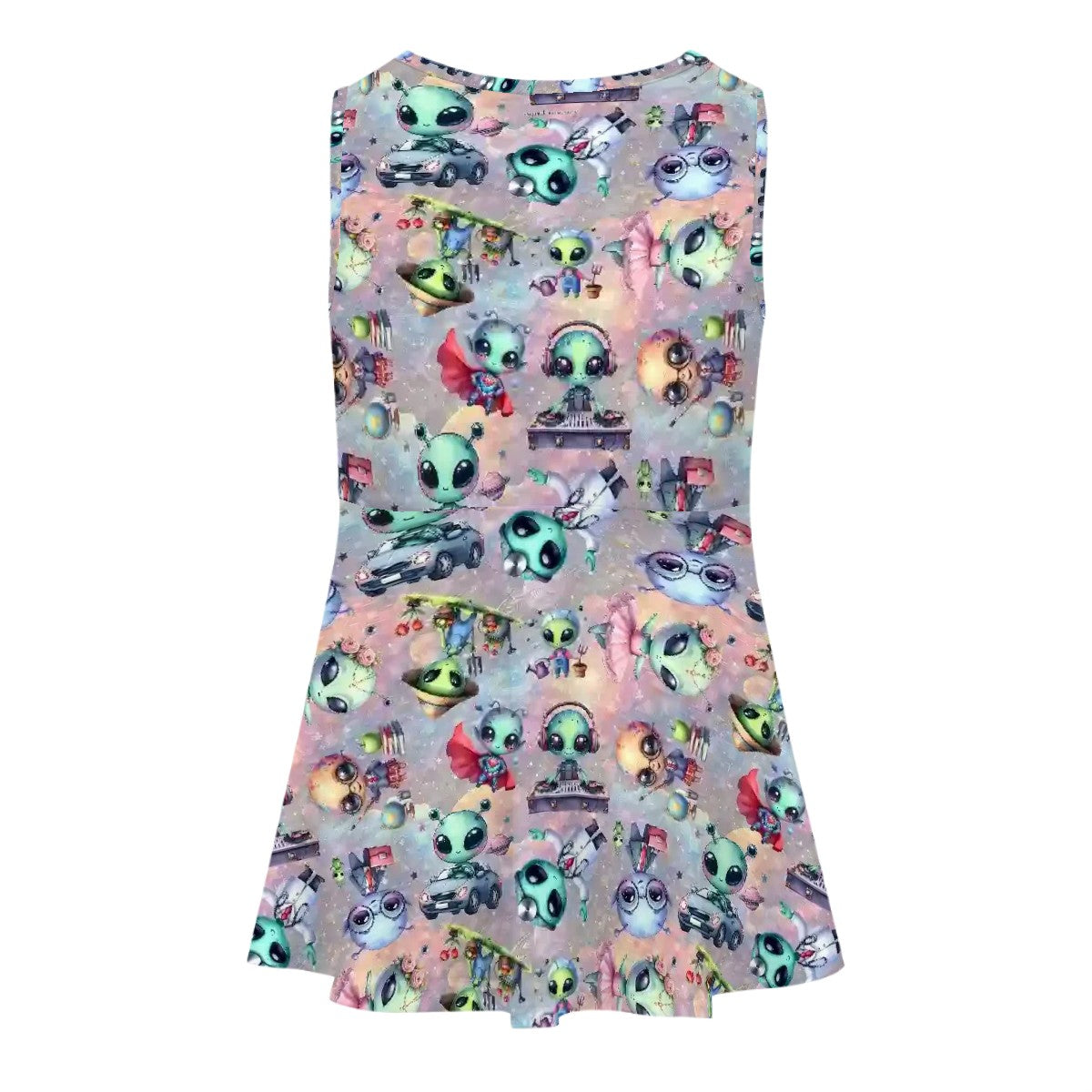 6 Alien Designs, Girl’s Sleeveless Dress
