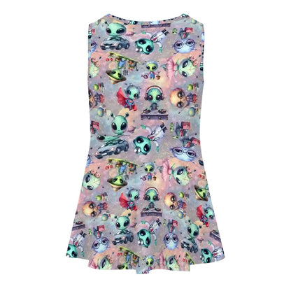 6 Alien Designs, Girl’s Sleeveless Dress
