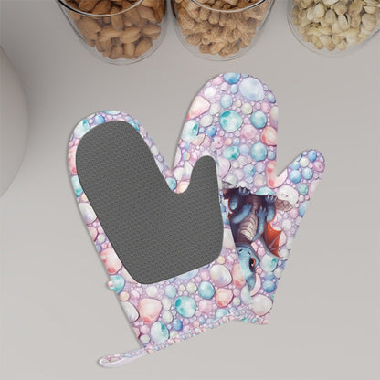 Set of 2 Silicone Heat Resistant Oven Mitts - Baby Dragon