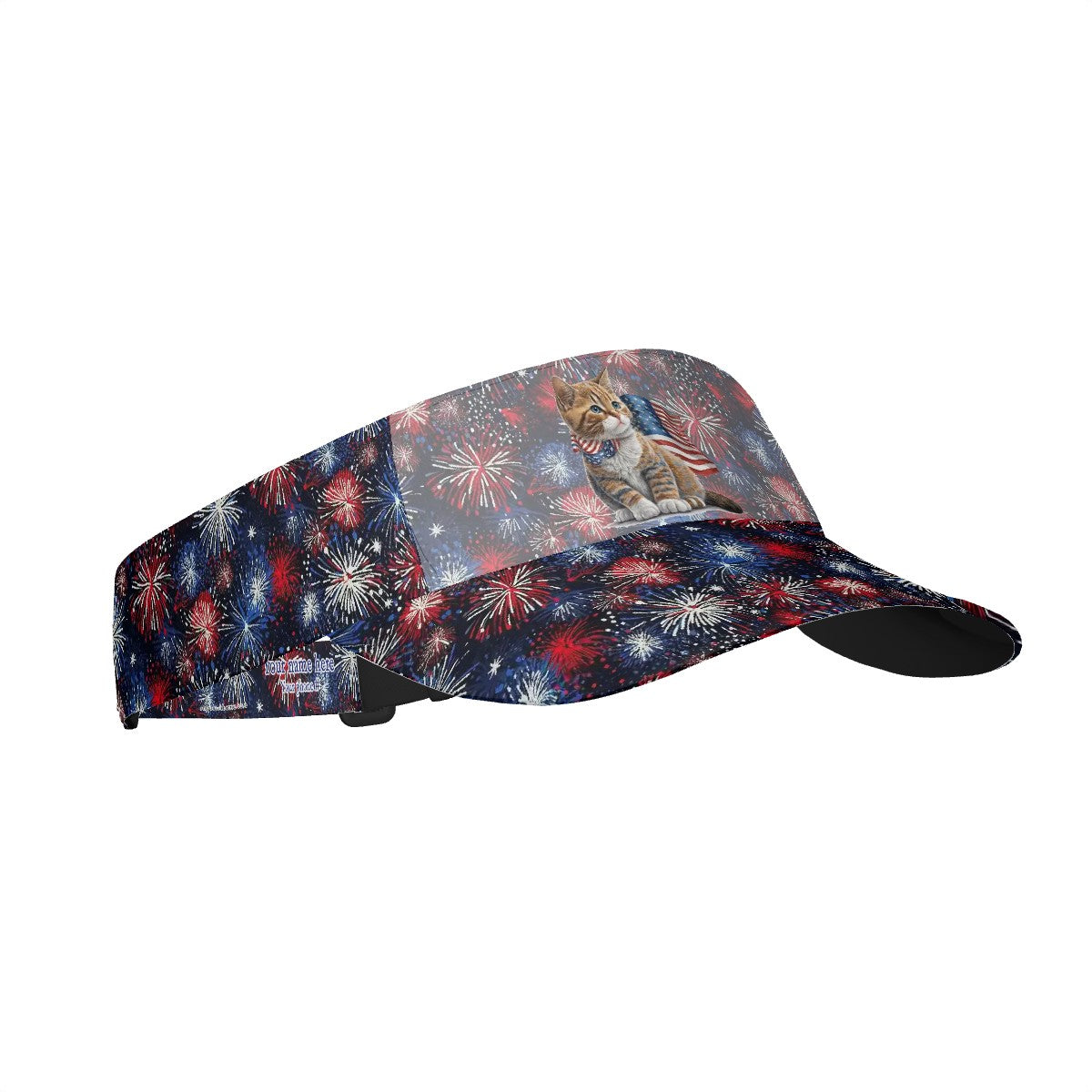 Patriot Cat / Kitten, Sun Visor Hat