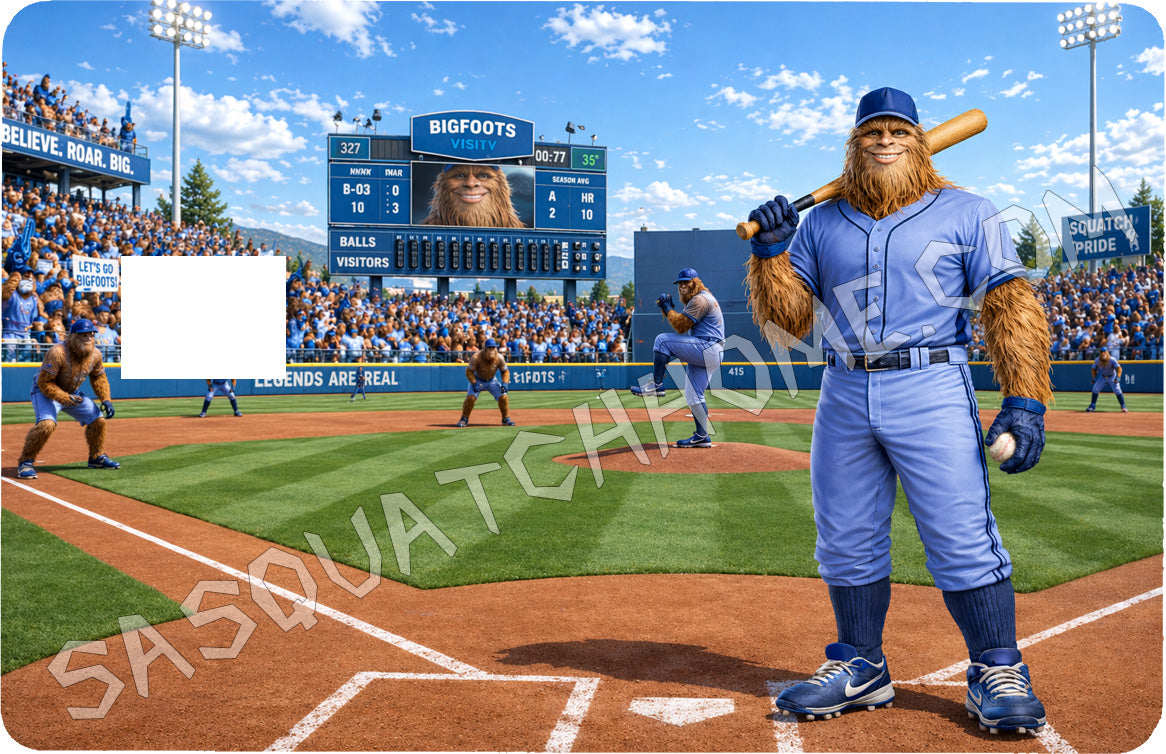 Durable Bigfoot 27 Vinyl Credit Debit Card Skin Cover - Sasquatch Baseball