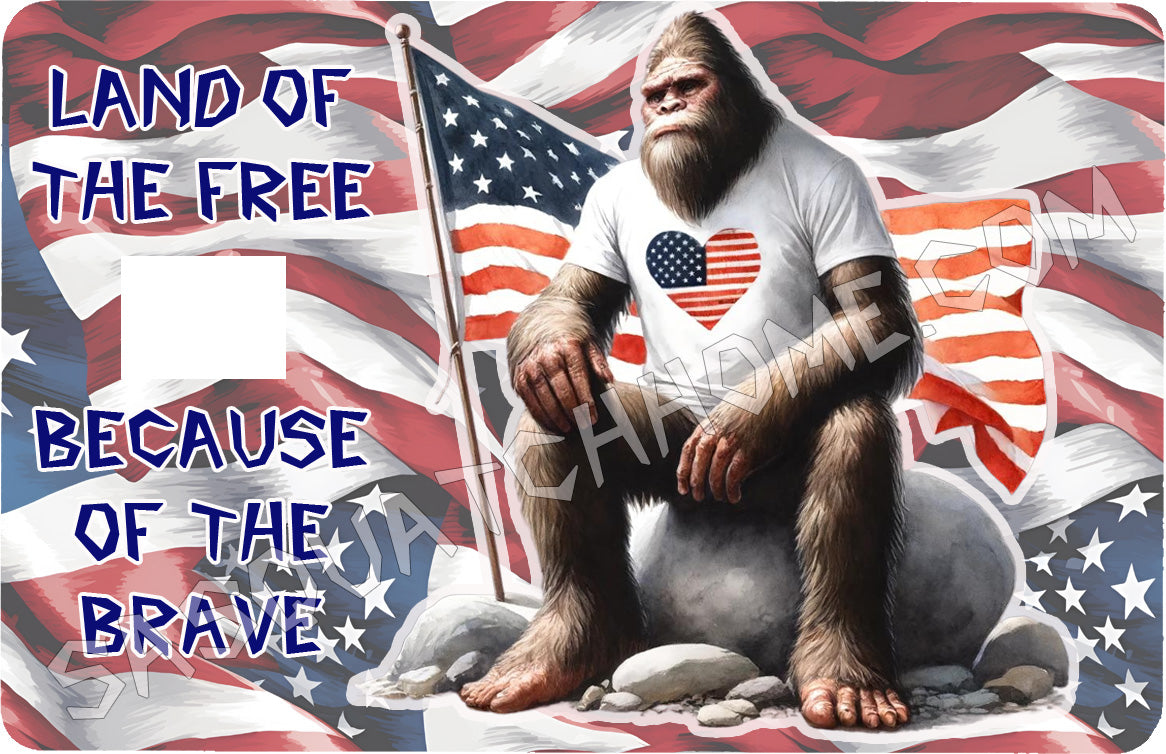 Durable Bigfoot 2 Vinyl Credit Debit Card Skin Cover