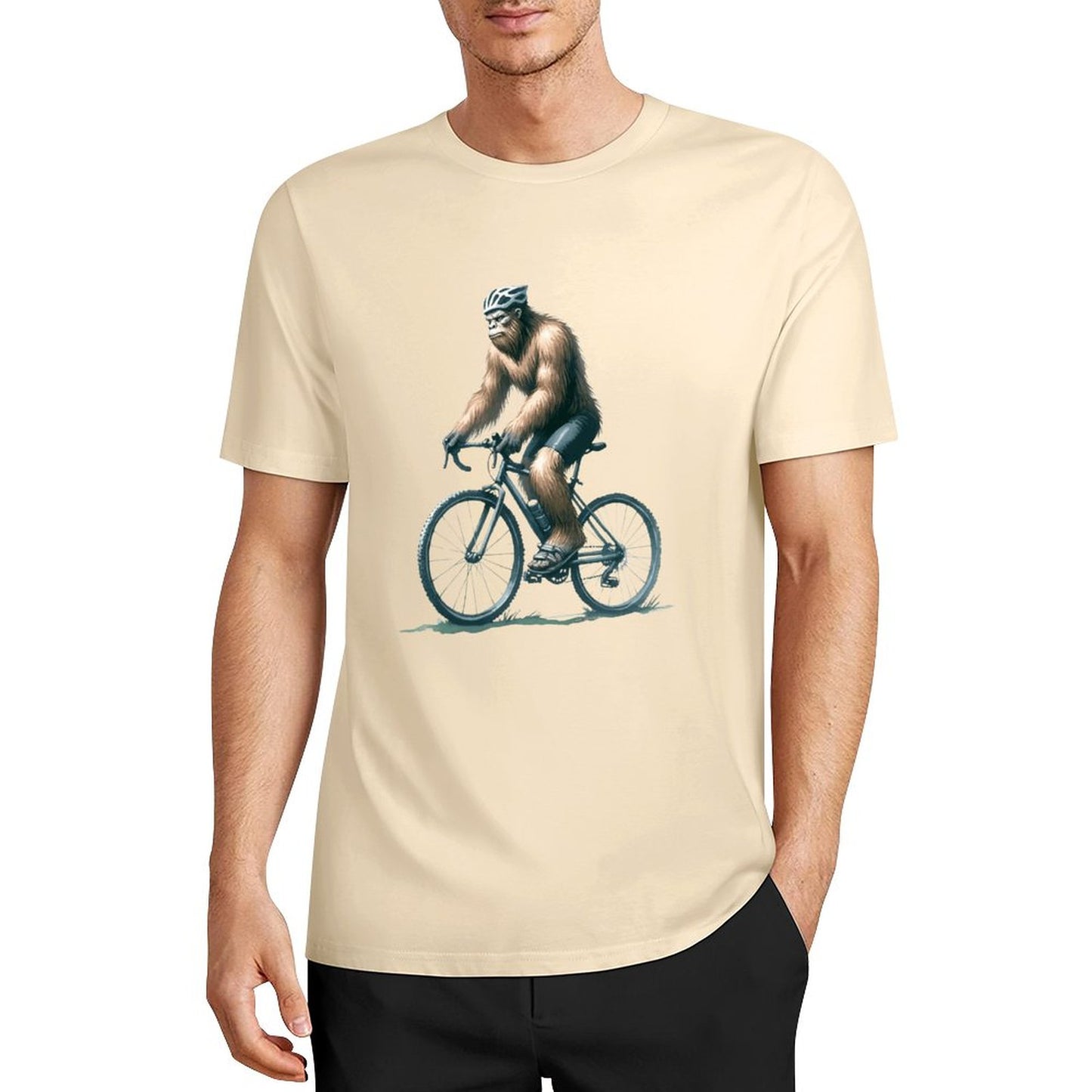 Bigfoot - Sasquatch Bicycle Short Sleeve Cotton T-Shirt