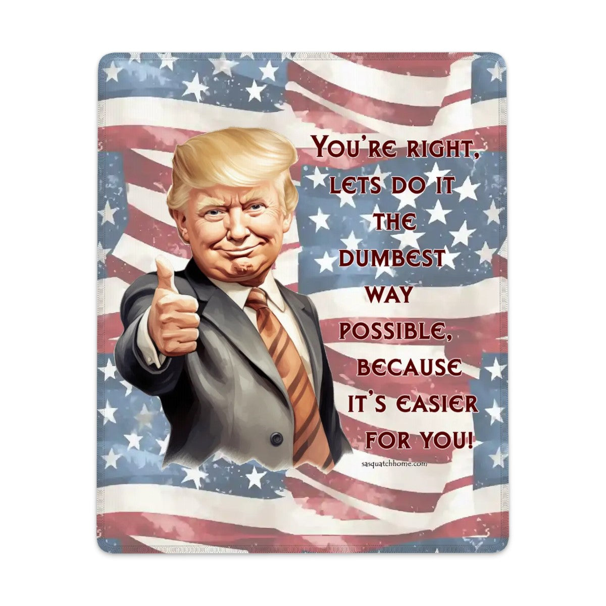 Donald Trump, MAGA, 9” x 7” Round Mouse Pad w/ Anti Slip Base