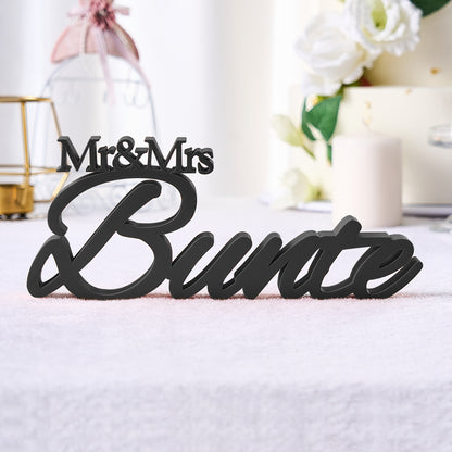 z Personalized 3D Print With Your Last Name, Mr & Mrs Family Name Wedding Decor Gifts