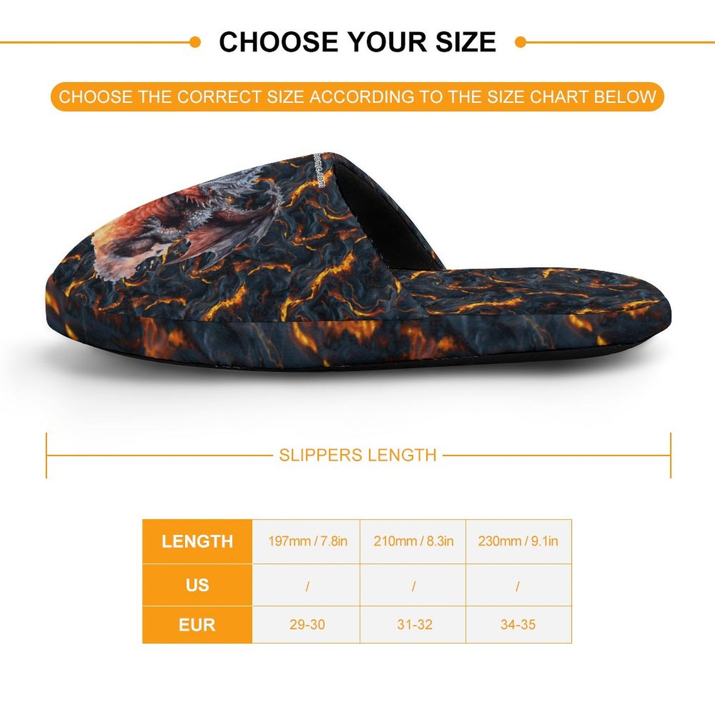 Fire Dragon Flannel Children's Cotton Slippers