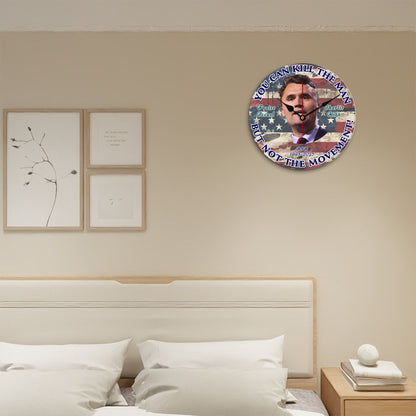 Charlie Kirk Memorial, Wooden Wall Clock