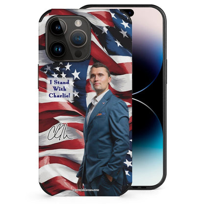 Charlie Kirk Memorial, Microfiber Custom Phone Case for iPhone 14