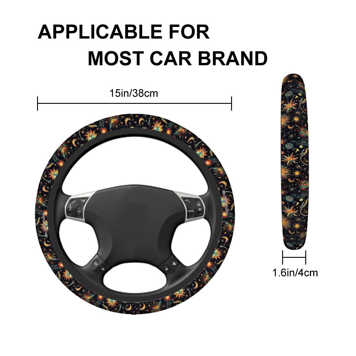 Astrology, Rugged Auto Steering Wheel Cover - 15"