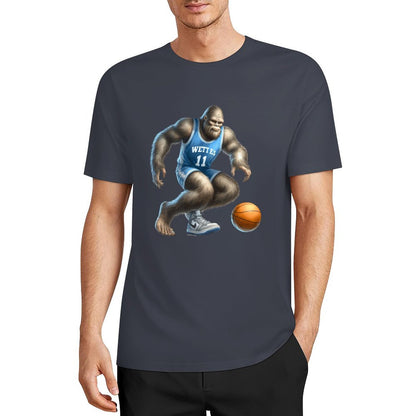 Bigfoot - Sasquatch Basketball Short Sleeve Cotton T-Shirt