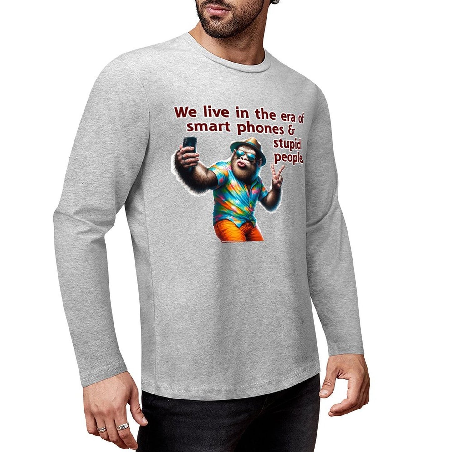 Bigfoot / Sasquatch "We Live in an Era...", Cotton Unisex Long Sleeve T-shirt