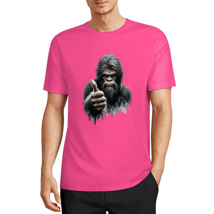 Bigfoot - Sasquatch Thumbs Up Short Sleeve Cotton T-Shirt