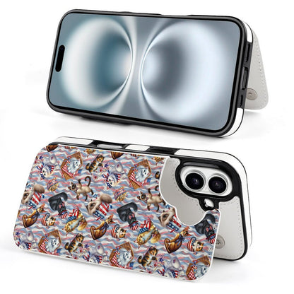 8 Patriot Designs, iPhone 16 Faux Leather Wallet Case