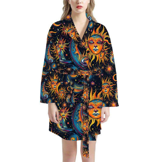 Astronomy Themed Women’s Bath Robe 33.5” Long