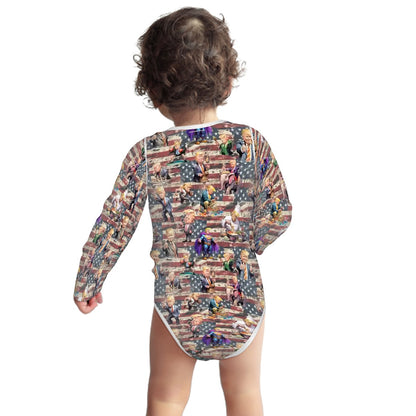Donald Trump, Maga 20 Designs Long Sleeved Baby Onesies
