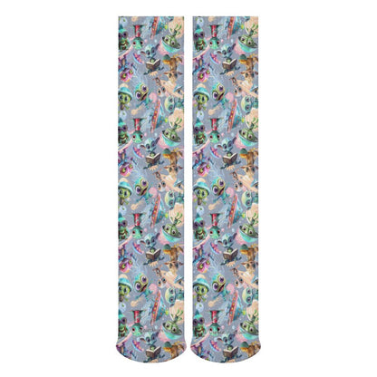 10 Animal Designs, 15.5 Inch Tube Socks