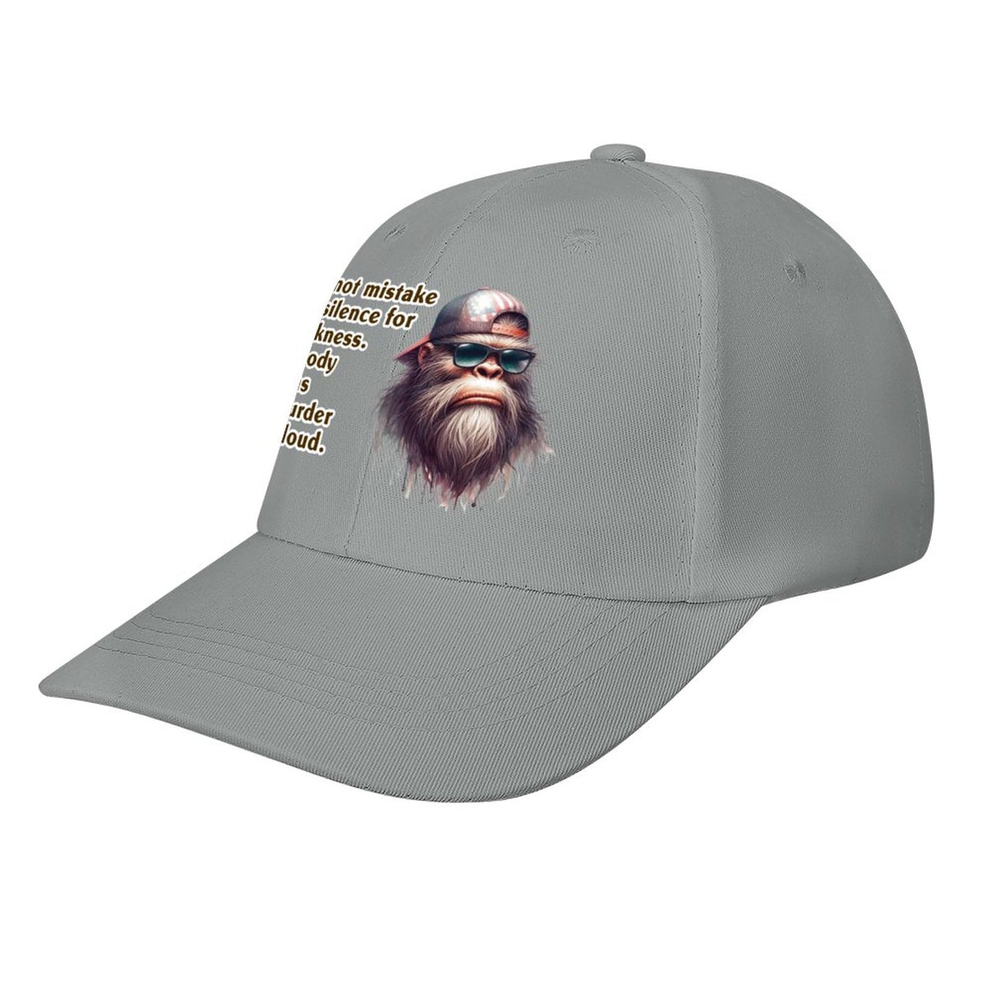 Bigfoot, Sasquatch “Do Not Mistake..", Polyester Baseball Cap (Front Printing)