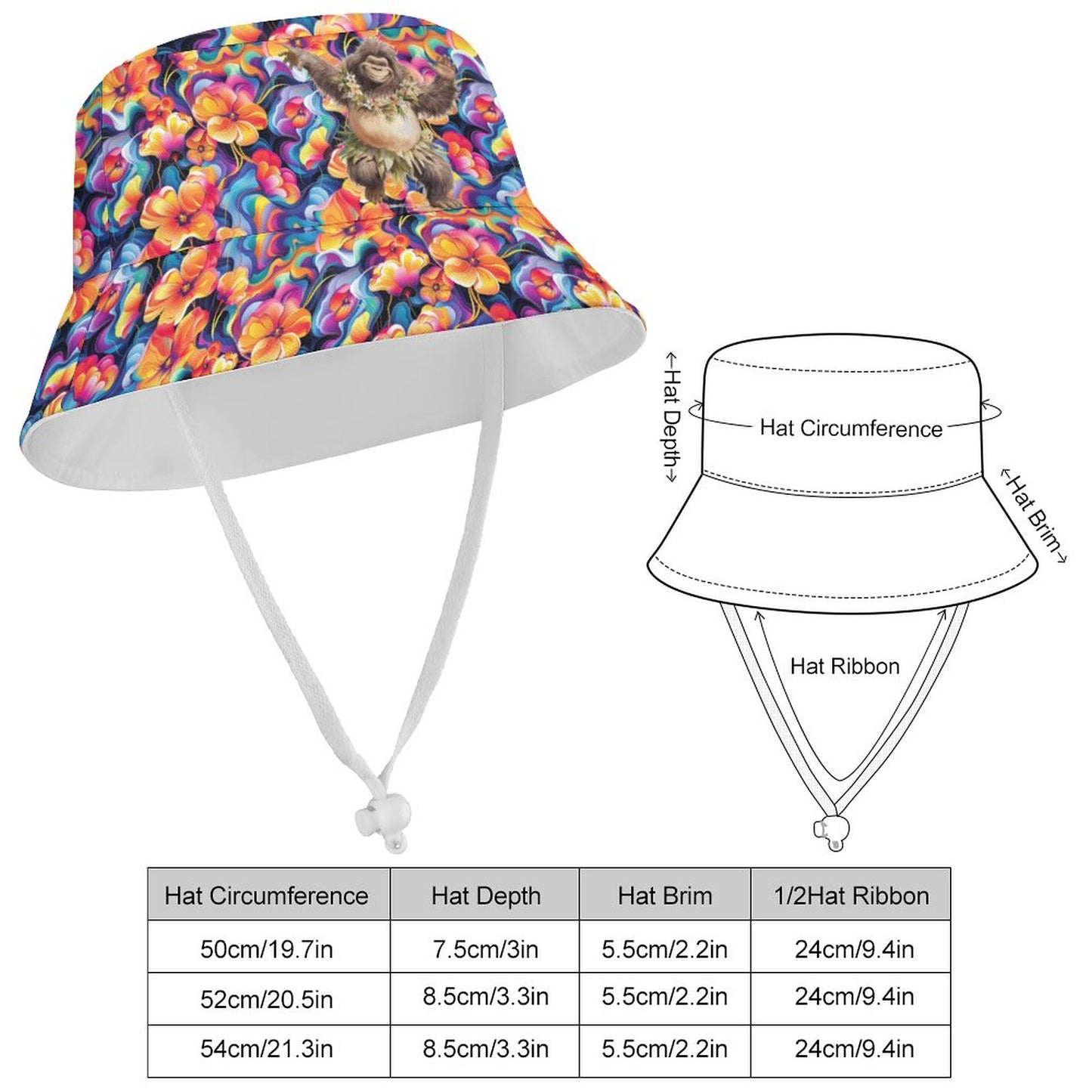 Hawaiian Bigfoot, Sasquatch, Kid’s Bucket Hat