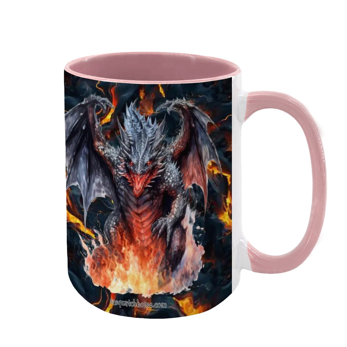 Fire Dragon, Large 15 Ounce Colorful Mugs – Made In USA