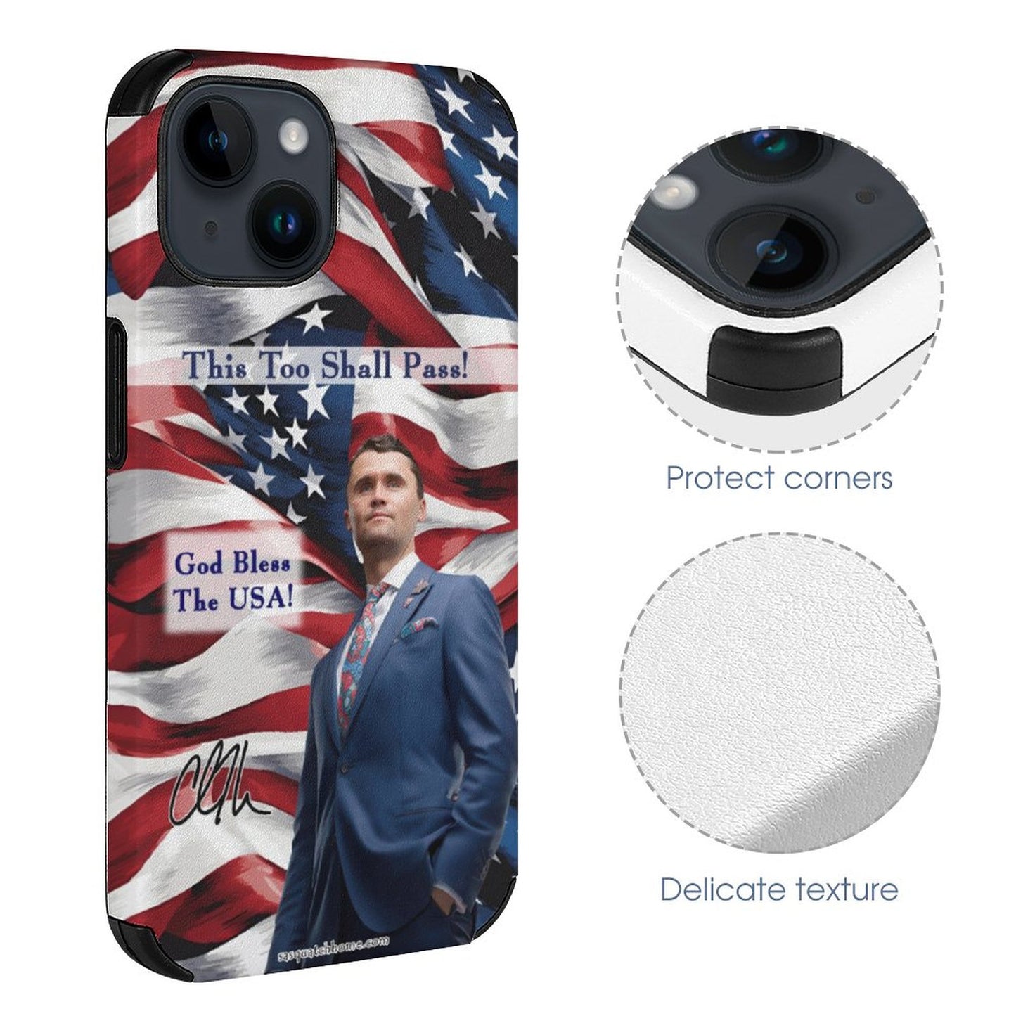 Charlie Kirk Memorial, Microfiber iPhone 14 Cases