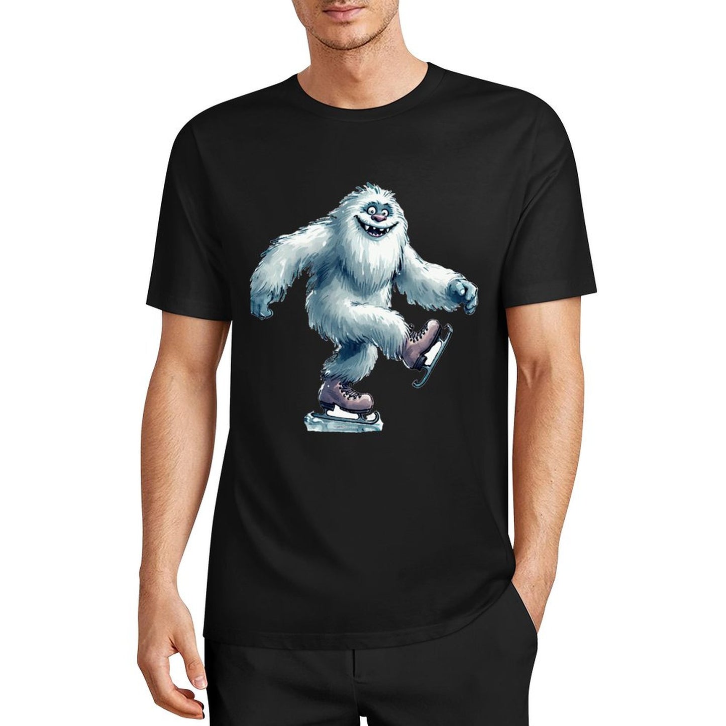 Bigfoot - Sasquatch Yeti Skate, Short Sleeve Cotton T-Shirt