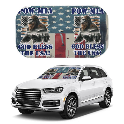 POW-MIA Sasquatch Car Sunshade Umbrella