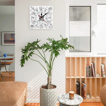 Gardening Square Wall Clock