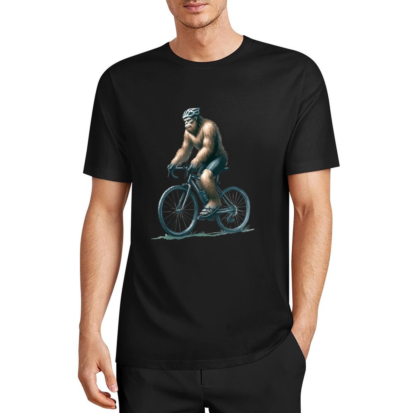 Bigfoot - Sasquatch Bicycle Short Sleeve Cotton T-Shirt