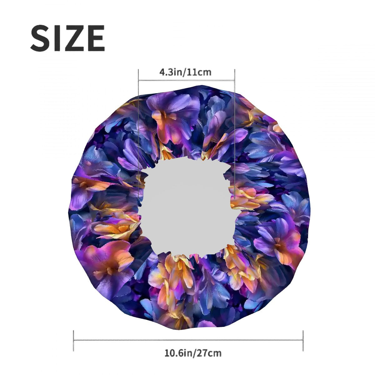 10 Flower Designs, Reusable Shower Cap