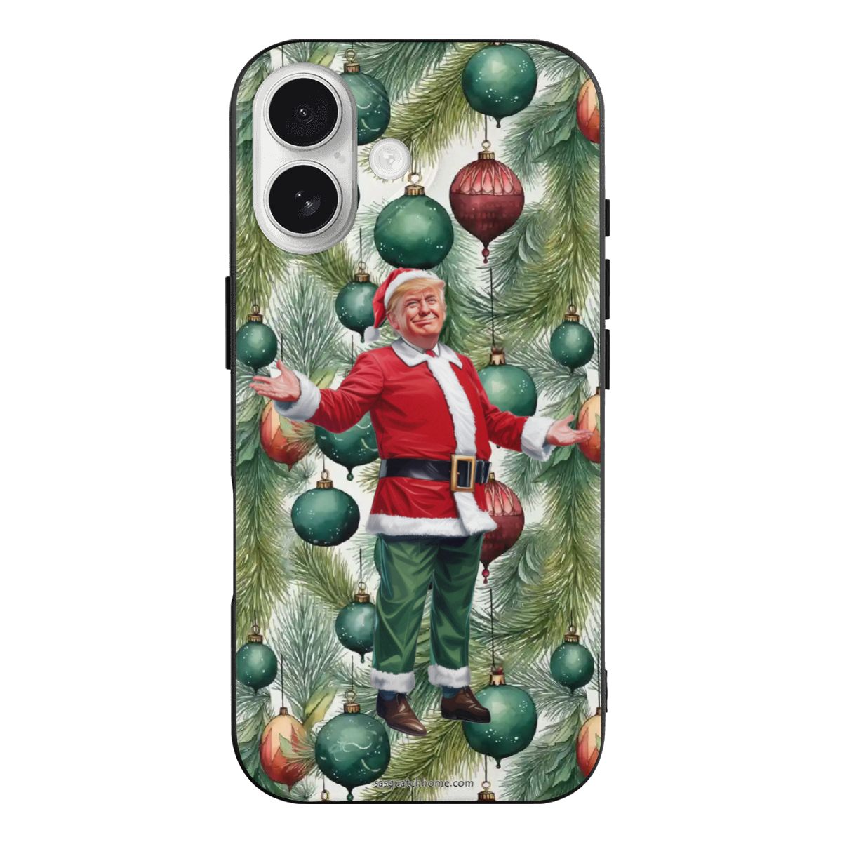 Donald Trump Santa, iPhone 17 TPU Black Phone Case
