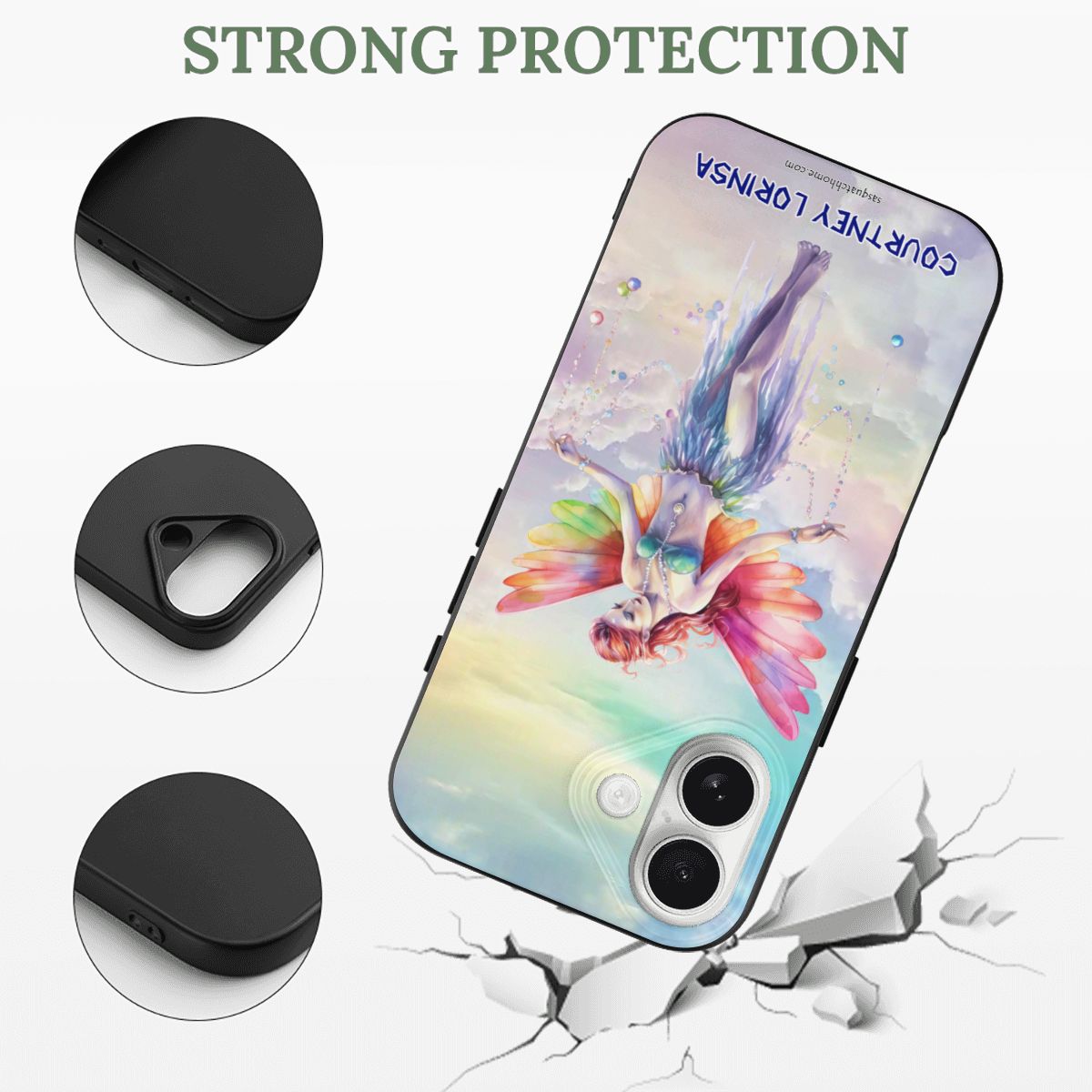 Fairy Themed, iPhone 17 TPU Black Phone Case, Personalize!