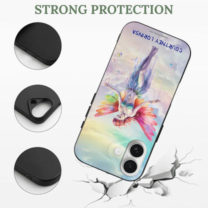 Fairy Themed, iPhone 17 TPU Black Phone Case, Personalize!