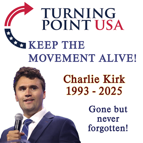 Charlie Kirk Memorial, 17 oz Insulated Coffee Mug with Lid & Carrying Handle
