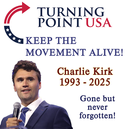 Charlie Kirk Memorial, 17 oz Insulated Coffee Mug with Lid & Carrying Handle