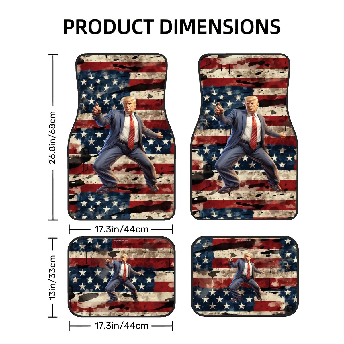 Donald Trump Dancing, 4 Piece Auto Floor Mats