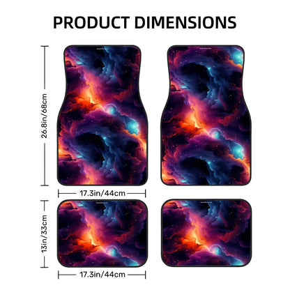 12 Galaxy / Outer Space Designs, 4 Piece Auto Floor Mats