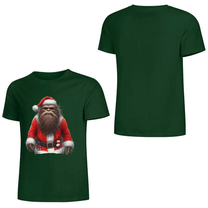 Bigfoot - Sasquatch Santa Short Sleeve Cotton T-Shirt