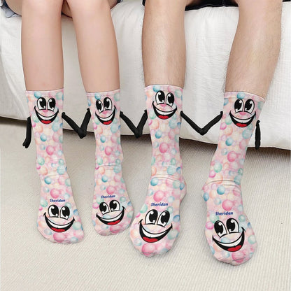 Magnetic Holding Hands Funny Socks – PERSONALIZE FREE