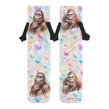 Bigfoot Magnetic Holding Hands Funny Socks – PERSONALIZE FREE