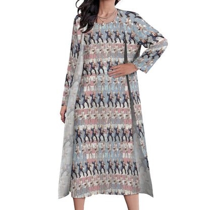 10 More Donald Trump Designs, Women’s Long Dress with Cardigan