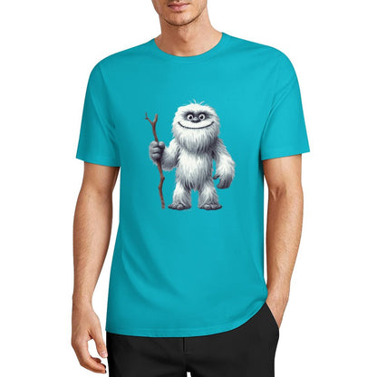 Bigfoot - Sasquatch Yeti Stick Short Sleeve Cotton T-Shirt