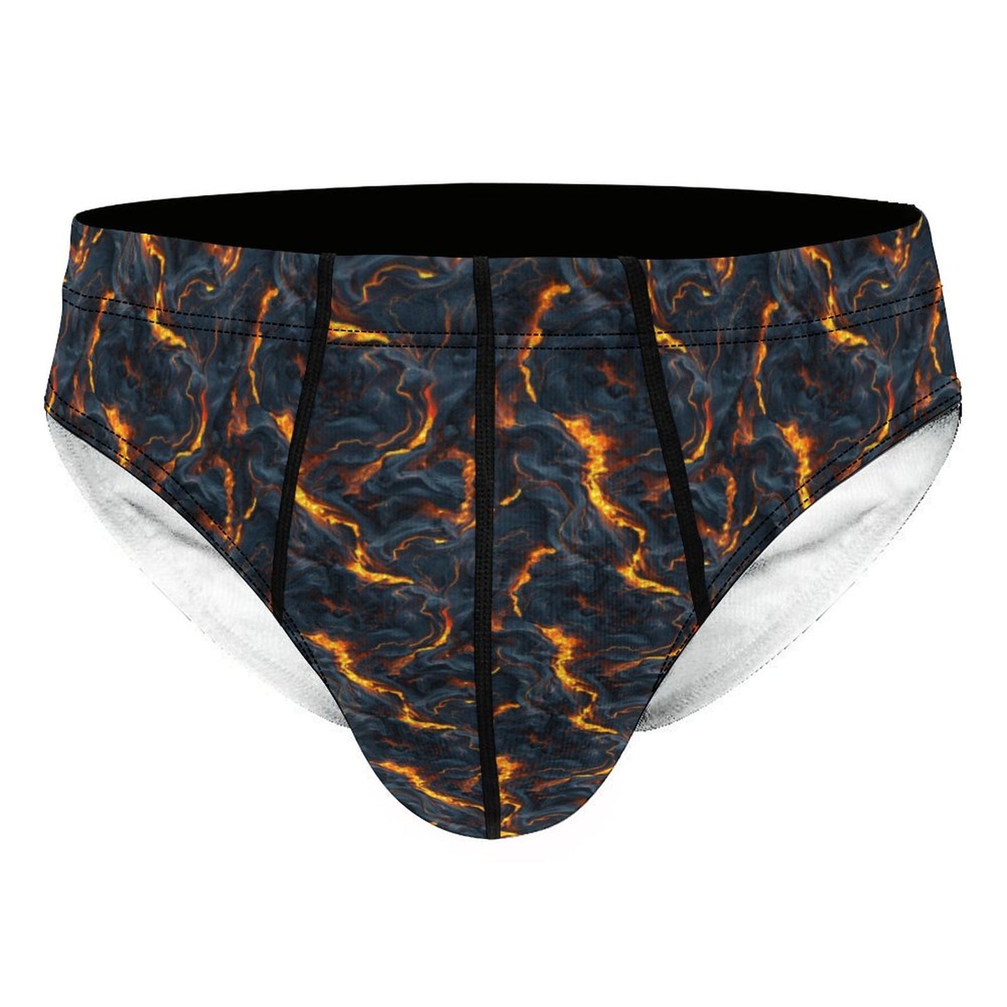 Dragon on Lava, Men’s Silk Briefs Underwear