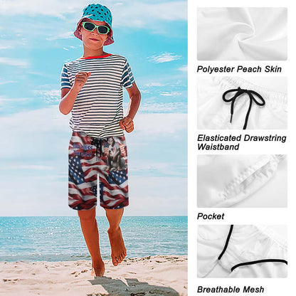 Bigfoot "God Bless the USA!", Children’s Beach Pants, Swim Shorts