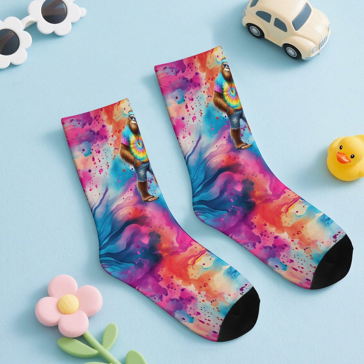 Hippie Bigfoot Sasquatch, Children’s Polyester Socks