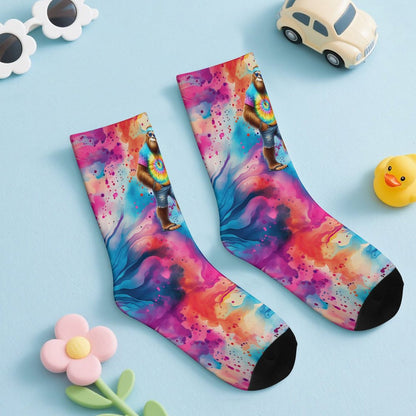 Hippie Bigfoot Sasquatch, Children’s Polyester Socks