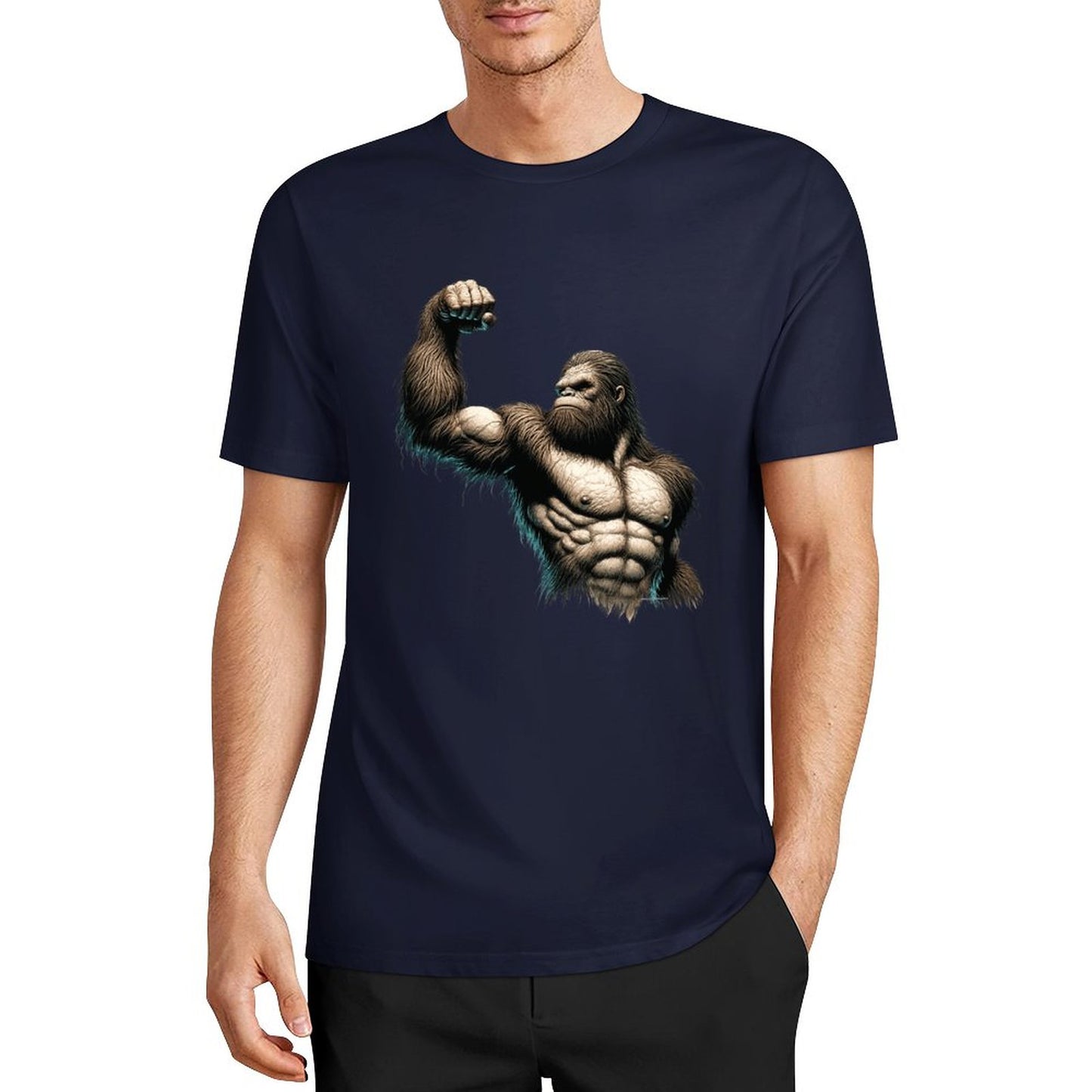 Bigfoot - Sasquatch Muscle Short Sleeve Cotton T-Shirt
