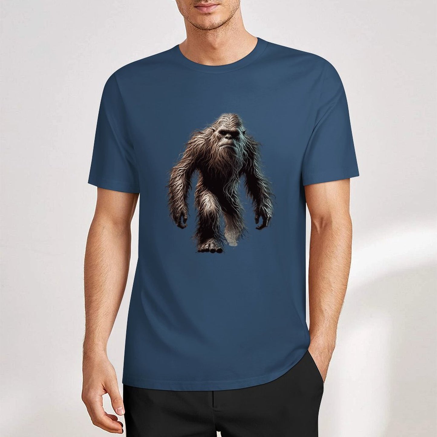 Bigfoot - Sasquatch Walking Short Sleeve Cotton T-Shirt