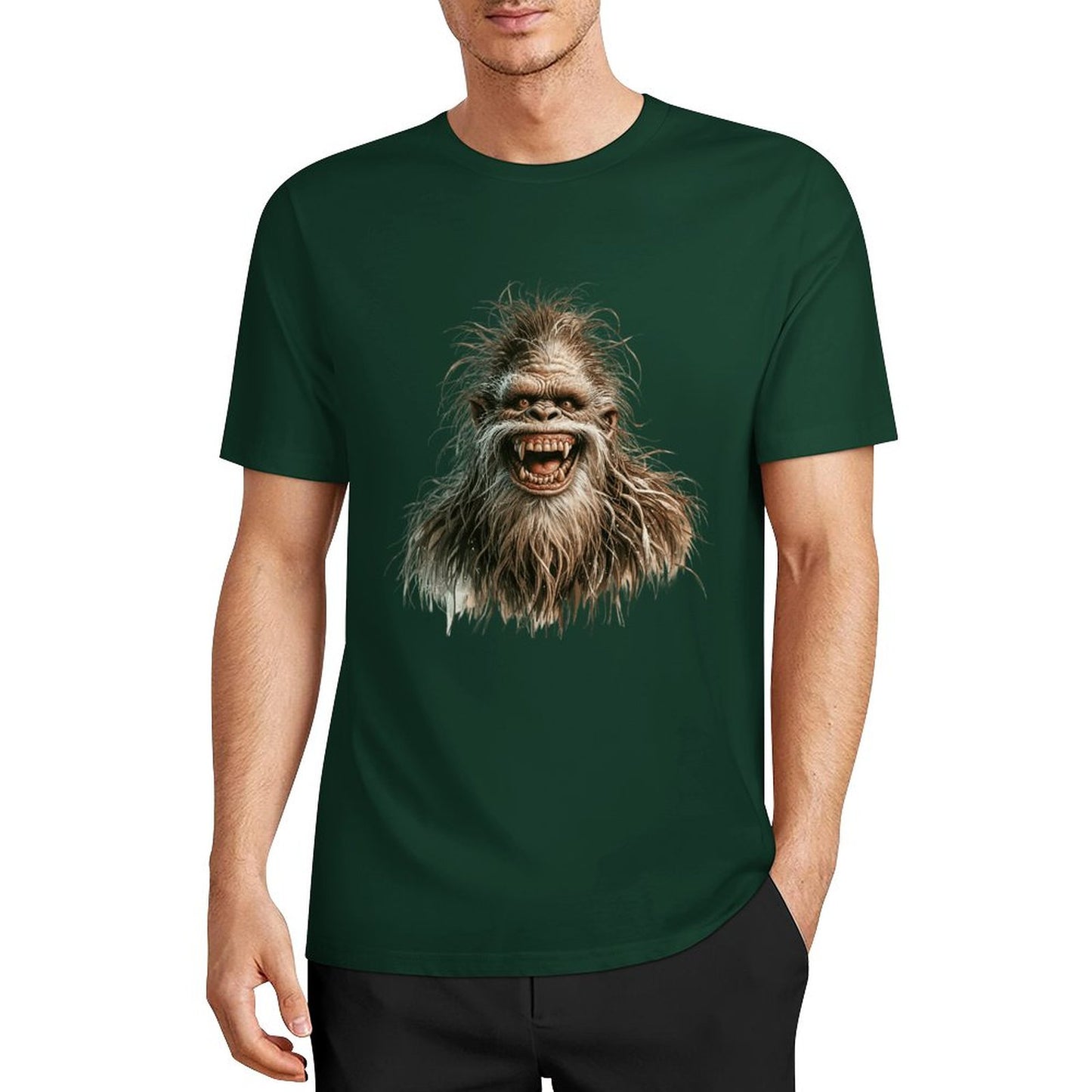 Bigfoot - Sasquatch Silly Short Sleeve Cotton T-Shirt